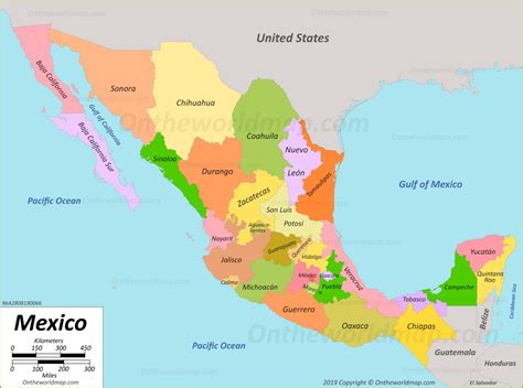 Political Map of Mexico .